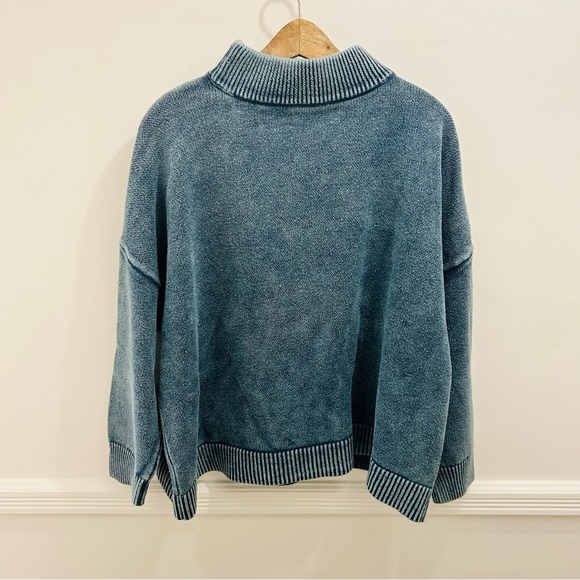 NWT Jones NY Mock Neck Sweater 3X indigo wash blue plus size - Picture 2 of 11